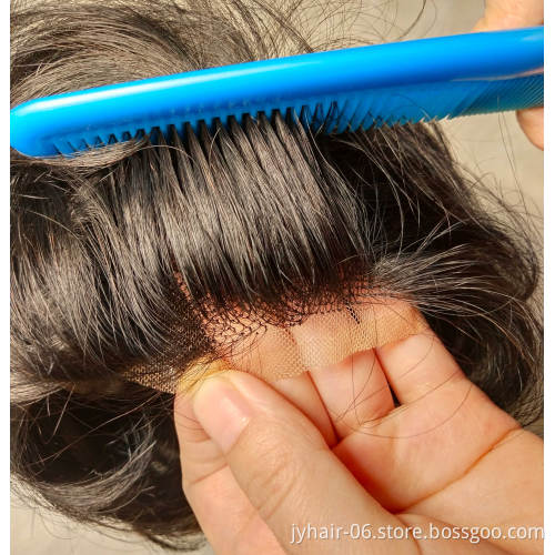 New Arrival men toupee Human hair material thin skin toupee in stock, hd full lace humanhair toupee for men